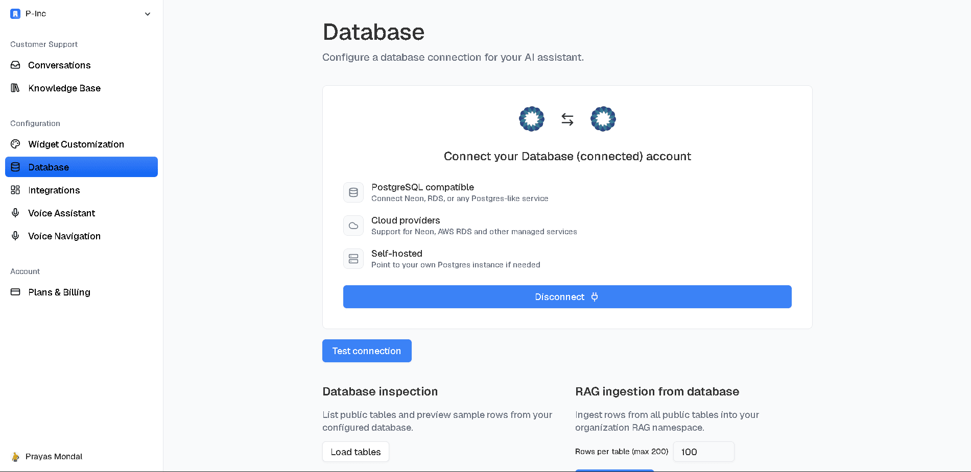 SanTra-AI realtime conversation and session timeline